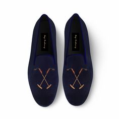 The Polo Mallets Slippers from May Anthony epitomize luxury and indulgence. Crafted individually by hand, these loafers feature premium velvet material and rayon embroidery thread, capturing the essence of savoring life's finer moments. Perfect Gift for the Christmas and Holiday Season Leather Lined Insole for extra support & comfort Stacked 0.75 inch heel Runs True to Size Purple Guy, How To Make Shoes, Driving Shoes, Velvet Material, Green Man, Embroidery Thread, The Christmas, New Shoes, Shoe Brands