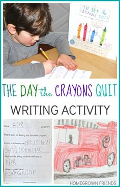 the day the crayons quit writing activity