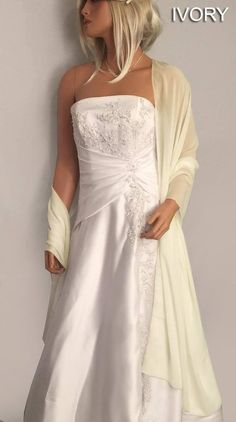 This is a beautiful quality long chiffon bridal wrap wedding shawl scarf cover up long shrug stole. This item is newly made and ready to ship.  Measures: Length: 80 X Width: 25 - (Fits Small -Plus size). This item is newly made and ready to ship.  If you are needing more then four of Chiffon Bolero, Winter Wedding Bridesmaids, Long Shrug, Scarf Coverup, Bridesmaid Shawl, Bridal Shrug, Bridal Cover Up, Shrugs And Boleros, Bridal Shawl