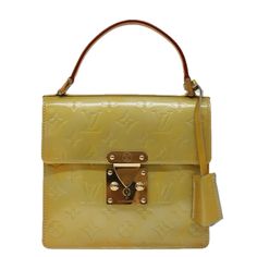 Louis Vuitton Spring Street Beige Patent Leather Handbag (Pre-Owned) Yellow Handbag, Patent Leather Handbags, Louis Vuitton Handbag, Lv Monogram, New Bag, Leather Handbag, Louis Vuitton Handbags, Leather Handbags, Patent Leather