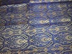 Lovely Navy Blue Brocade Fabric by the Yard Wedding Dress | Etsy Blue Brocade Fabric For Wedding, Blue Fabric With Traditional Patterns For Weddings, Blue Wedding Fabric With Traditional Patterns, Home Decor Indian, Curtains Home, Yard Wedding, Evening Jacket, Wedding Dress Fabrics, Etsy Wedding Dress