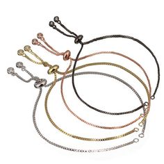 Adjustable Chain connector | Bellaire Wholesale Chain Bracelet Diy, Diy Rose, Diy Roses, Bracelets Diy, Diy Jewelry Findings, Bracelet Chain, Rose Gold Chain, Gold Plated Chains, Adjustable Bracelet