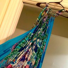 Czarina Vibrant Blue With Embroidered, Adjustable Halter Maxi Dress With Pockets- Halter Maxi Dress, Halter Maxi, Halter Maxi Dresses, Vibrant Blue, Blue Dresses, Colorful Dresses, Color Blue, Maxi Dress, Womens Dresses