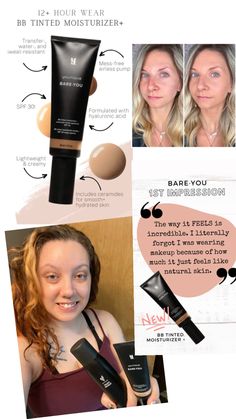 YOUNIQUE BARE·YOU BB tinted moisturizer+ gives the perfect dewy finish for youthful, radiant skin. Nourishing and hydrating ingredients give a healthy glow and plumpness while providing SPF 30 sun protection. Nine flexible shades, blend and customize for various skin tones with up to 12-hour wear*—perfect for a no-makeup makeup look that instantly reduces the appearance of dark spots and blemishes and gives a naturally flawless, beautiful complexion. Beauty Inspo, Healthy Glow, Tinted Moisturizer, Makeup Makeup, Bb Cream, Radiant Skin, Dark Spots, Sun Protection