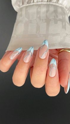 Hoco Nails, Formal Nails, Nagel Tips, Simple Gel Nails, Casual Nails, Cute Gel Nails, Silver Nails, Minimalist Nails, Pretty Acrylic Nails