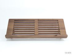 a wooden grate on a white background