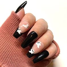 Ghost Friends, Ghost Nails, Summer Acrylic, French Tip Nail Designs, Nagel Tips