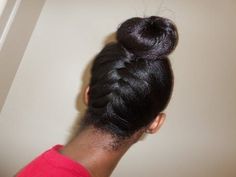 Braided Bun For Black Women, Bun For Black Women, Black Women Updo Hairstyles, Upside Down French Braid, Black Hair Bun, Easy Updos For Medium Hair, Short Afro Hairstyles, Asymmetrical Hairstyles