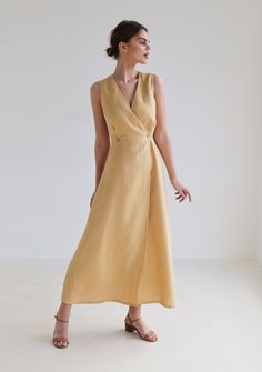 Linen Maxi Dress RIVIERA, Long Sleeveless Dress, White Linen Wrap Dress, Wrap Dress, Linen Dress , Summer Dress, Natural Linen Dress - Etsy Long Sleeveless Dress, Natural Linen Dress, Linen Dress Summer, Linen Wrap Dress, Skirt Crop, Sleeveless Long Dress, Dress Linen, Dress Wrap, Linen Maxi Dress