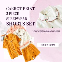 🥕 Get ready for a night of sweet dreams with our Carrot Print 2-Piece Sleepwear Shorts Set! 🌙🌟 This adorable set features a cute carrot print design, perfect for adding a touch of fun to your bedtime routine. The soft and breathable fabric ensures a comfortable and relaxing sleep. Whether you're getting cozy for a good night's rest or lounging around on lazy mornings, our Carrot Print 2-Piece Sleepwear Shorts Set will be your go-to choice. Orange Summer Sleepwear For Pajama Party, Orange Sleepwear For Summer Pajama Party, Orange Sleepwear For Pajama Party In Summer, Orange Cotton Sleepwear For Loungewear, Orange Sleepwear For Spring Sleepover, Orange Cotton Summer Sleepwear, Orange Cotton Sleepwear For Summer, Casual Orange Sleepwear For Pajama Party, Casual Orange Sleepwear For Bedtime