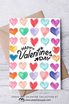 Card Image of Happy Valentine's Card - Free Printable Valentine's Card, Cute Happy