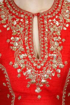 This set features a red full sleeves blouse in dupion base appliqued with floral gold and silver sequins embellishment, dori and dabka embroidery on the front and back neckline and sleeves. It has flower embroidered motifs scattered all over. It is paired with blush flared khadi lehenga with floral print (we don't gurrantee same print fabric due to availability of fabric) all over and a blush net overlayer. It has gold floral dabka embroidered waistband on maroon velvet base. It has red d... Full Sleeves Blouse, Peach Lehenga, Embroidery Suits Punjabi, Indian Lehenga Choli, Emb Designs, Embroidery On Kurtis, Lehenga Choli Online