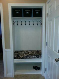 the entryway is clean and ready to be used as a mudroom or dressing room