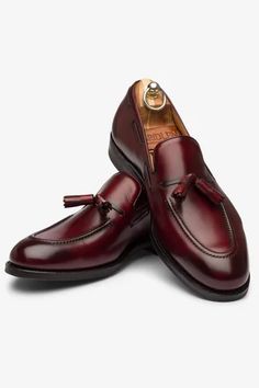 Shop for Bridlen Maroon Upper Leather Tassel Detail Loafers for Men Online at Aza Fashions Style Loafers, Men Footwear, Loafers For Men, Loafers Online, Wingtip Oxford, Shoe Bags, Tassel Loafers, Tuscany Italy, Goodyear Welt