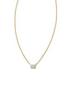 The Isabella 14k Yellow Gold Pendant Necklace in White Diamond is the classic sophistication you’re looking for in a piece of jewelry. Crafted with the best materials, including a .075 carat baguette diamond, this everyday essential can be worn for a lifetime. We have taken steps to ensure that, when applicable, our diamonds are conflict free by requiring our suppliers to comply with the Kimberley Process. Classic 14k Gold Diamond Necklace With Baguette Diamonds, Classic 14k Gold Diamond Necklace With Baguette Cut, Classic 14k Gold Baguette Diamond Necklace, Everyday Jewelry With Single Baguette Cut Diamond, Everyday Baguette Cut Jewelry With Single Diamond, Everyday Baguette Cut Single Diamond Jewelry, Everyday 14k Gold Baguette Diamond Jewelry, Classic Everyday Baguette Cut Necklace, Kendra Scott Store