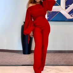 Style Vert, Womens Jumpsuits Casual, Collar Jumpsuit, Jumpsuit Casual, Jumpsuit Elegant, Red Jumpsuit, Jumpsuits And Romper, Plus Size Jumpsuit, Long Jumpsuits