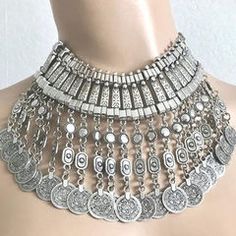 Silver Rodium Polish Oxidized Silver color Necklace in Metal Alloy studded with Artificial Oxidized Silver Necklace, Costume Necklace, Costume Necklaces, Color Necklace, Tassels Fashion, Oxidized Silver, Necklace And Earrings, Jewelry Business, Metal Necklaces