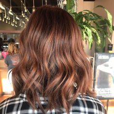 Brunette Ginger Hair, Ginger Bob, Long Bob Balayage, Brown Auburn Hair, Light Brown Balayage, Hair Orange, Honey Hair Color, Copper Balayage, Hair Color Orange