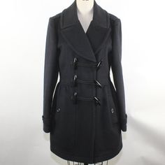 Reposhing This Item I Purchased From @Milligirl. Tags Still On. Never Worn. Perfect Condition. Chic Long Sleeve Peacoat, Black Peacoat For Workwear In Fall, Black Fall Peacoat For Work, Black Pea Coat For Cold Weather, Fitted Black Peacoat For Fall, Black Fitted Peacoat For Work, Fitted Black Peacoat For Work, Black Fitted Peacoat For Cold Weather, Fitted Black Peacoat For Cold Weather