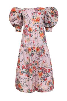 Current Boutique-Rebecca Taylor - Lilac Floral Cotton & Linen Off-the-Shoulder Maxi Dress Sz 4 Spring Off-shoulder Midi Dress For Daywear, Spring Feminine Off-shoulder Floral Dress, Off-shoulder Floral Print Maxi Dress For Dress Down, Spring Fitted Off-shoulder Maxi Dress, Off-shoulder Midi Dress For Spring, Spring Off-shoulder Midi Dress For Casual Wear, Maxi Frocks, French Girl Chic, Taylor Made