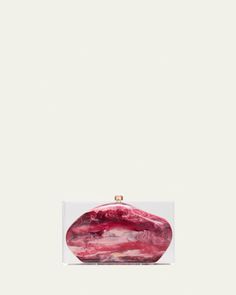 Cult Gaia "Annika" clutch bag in acrylic     Structured top with clasp closure     Approx. 4.5"H x 10"W x 2.3"D    Imported Modern Red Clutch As Gift, Modern Red Clutch As A Gift, Modern Red Clutch Perfect For Gifts, Modern Pouch Clutch As Gift, Modern Rectangular Clutch As Gift, Elegant Pink Rectangular Clutch, Pink Rectangular Evening Clutch, Modern Evening Clutch With Rectangular Case, Modern Rectangular Clutch For Events