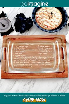 Casserole Dish Pyrex Baking Dish Engraved Handwritten Recipe Personalized Casserole Dish, Etched Casserole Dish, Pyrex Baking Dish, Delicious Breakfast Casserole, Glass Bakeware, Dish Warmer, Casserole Pan, Breakfast Recipes Casserole, Pyrex Glass