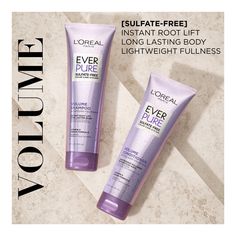 EverPure Volume Shampoo and Conditioner offer instant root lift and long-lasting body while leaving hair lightweight. Sulfate Free, Vegan Formula. L'Oreal Paris Volume Sulfate Free Conditioner For Reviving Fine Hair, EverPure, 8.5 fl oz; Revive fine and flat hair for instant volume without weigh down Volume shampoo and conditioner offers instant root lift, long-lasting body, and lightweight fullness Volume reviving shampoo and conditioner for color treated fine, flat, thin hair Formulated withou Fine Flat Hair, Shampoo For Fine Hair, Volume Shampoo, Volumizing Shampoo, Flat Hair, Sulfate Free Shampoo, Sulfate Free, L Oreal, Loreal Paris