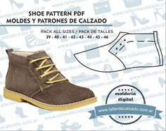 The purchase includes a PDF file with the patterns of this shoe model in all the sizes indicated To make this shoe you need to have lasts like those indicated according to the model you want to make. Measurements are approximated Explanations on how to make a shoe are not included, nor are materials or tools included. You must have them to be able to make footwear HOW TO DOWNLOAD AND PRINT THE FILE Once the purchase is made, the PDF will be ready to download It is important that you first downlo Diy Leather Sandals, Diy En Cuir, Sandals Patterns, Pattern Steps, Shoe Pattern, Chukka Boot, Star Shoes, Barefoot Shoes, How To Make Shoes