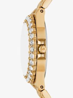 Meet Lennox: a mini timepiece with statement-making personality. Crafted from gold-tone stainless steel in a slim profile, this watch is defined by an animal-print dial illuminated by pavé accents. It’s an eye-catching piece to add to everyday looks, or a great way to lend some sparkle to your evening ensemble. Mk Watch, Gold Plated Watch, Diamond Top, Engagement Rings Bridal Sets, Top Rings, Unisex Watches, Silver Engagement Rings, Women's Watch, Rose Gold Engagement Ring