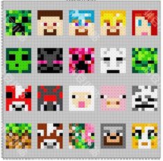 the pixel art quilt pattern is shown here