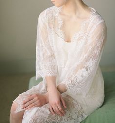 Bridal Lace Robe Kimono (#Isabella) - Dream Dresses by P.M.N
 - 1