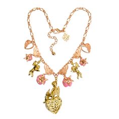 Ritzy Couture Pink Valentine Cupid Charm Pendant Necklace Rose Goldtone/Goldtone Nothing whispers "Love" like cupids and arrows. When you're wearing a Romantic accessory like this one, get ready for endless compliments and praise from those you love! On this Rose Gold and Goldtone Necklace you’ll find three Cupids, three see through Glass Crystal Hearts, and 4 Cast Resin Red Roses for an exceptional and elegant look. Use the adjustable toggle clasp and any of the 3 rings to find that perfect fit Valentine Cupid, Pink Charm, Color Jewelry, Pink Valentines, Necklace Rose, Charm Pendant Necklace, Glass Crystal, Crystal Heart, Toggle Clasp