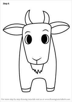 a cartoon cow with big eyes and horns on it's head, in black and white