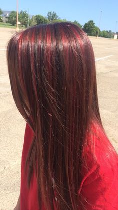 Red Hair With Highlights, Cherry Red Hair, Red Hair Inspo, Wine Hair