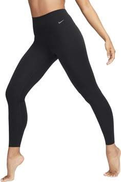 Whether it's yoga or a bike ride or a walk, you can move freely in these unbelievably soft Nike Zenvy leggings. Their InfinaSoft fabric is lightweight—but still squat-proof!—with softness that you can feel with every bend, stretch and shift. Fewer pockets give you a streamlined look, but the drop-in pocket at the center back is still big enough to hold your phone. Plus, they're durable enough for you to move, wash and wear again and again. Fit & Design: Tight fit: snug and form-fitting Gentle su Volleyball Leggings, Stirrup Leggings, Nike Leggings, Athletic Apparel, Wide Waistband, New Nike, Bike Ride, A Walk, High Waisted Leggings