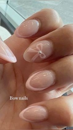 Bow Nails, Cute Simple Nails, Nagel Tips, Girly Acrylic Nails, Short Acrylic Nails Designs, Pretty Acrylic Nails