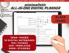 the ultimate minimalist all - in - one digital planner