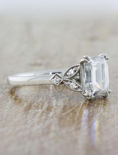 https://youtu.be/YW7KgPtWs1E Radiant Vintage Engagement Ring, Vintage Emerald Cut Diamond Ring, Unique Emerald Cut Engagement Rings Vintage, Unique Emerald Cut Rings, Vintage Emerald Cut Ring, Emerald Cut Wedding Rings, Non Traditional Unique Engagement Rings Vintage, Vintage Emerald Cut Engagement Ring, Emerald Cut Wedding Set