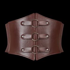 Leather Women Corset Belt Diy Leather Corset Belt, Gothic Leather Corset Belt, Gothic Adjustable Corset Belt With Belt Included, Adjustable Gothic Corset Belt With Included Belt, Gothic Adjustable Corset Belt With Belt Loops, Adjustable Gothic Corset Belt With Belt Loops, Leather Steampunk Corset Belt For Festivals, Steampunk Leather Corset Belt For Festivals, Brown Leather Steampunk Corset Belt