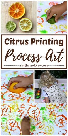 citrus printing process art for kids