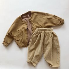 Loose Corduroy Pants – Elefunny Kids Corduroy, Casual Fashion Trends, Stylish Kids Outfits, Style Sportif, Toddler Girl Style, Brown Coffee, Girl Fits, Sweater Material, Stylish Kids