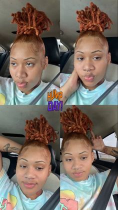 Hairstyles Over Dreads, Ginger Hair Dyed, Red Locs, Hair Like Wool, Short Locs Hairstyles, Faux Locs Hairstyles, Dreadlock Style, Dreadlock Styles, Dyed Hair Inspiration