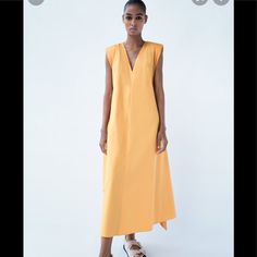 New With Tags Attached Midi Dress Zara Ribbed Dress, Zara Pleated Dress, Zara Satin Dress, Corset Style Dresses, Zara Midi Dress, Midi Dress Fall, Dress With Pleats, Embroidered Midi Dress, Belted Midi Dress