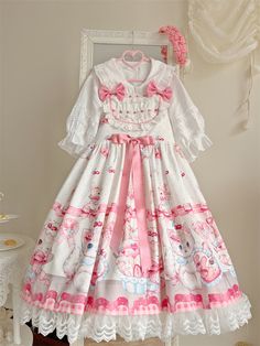 Dream Daughter, Strawberry Outfit, Outfit References, Strap Dresses, Shining Nikki, Sweet Lolita, Kawaii Clothes, Emu, Lolita Dress