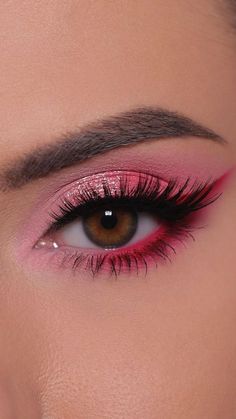 Natural Makeup Looks For Hazel Eyes, Pink Hoco Makeup, Pretty Eye Makeup, Pink Eye Makeup