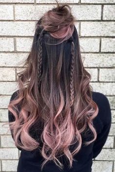 Brown To Vivid Ombre, Dark Ombre Hair, Brown Hair Shades, Brown Ombre Hair, Hair Color Crazy, Brown Hair With Blonde Highlights, Hair Color Ideas For Brunettes