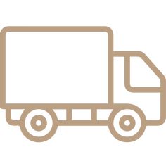 a brown delivery truck on a white background