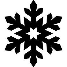 a black and white snowflake on a white background