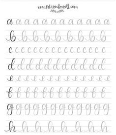 the cursive writing practice sheet is shown in black and white, with an upper letter