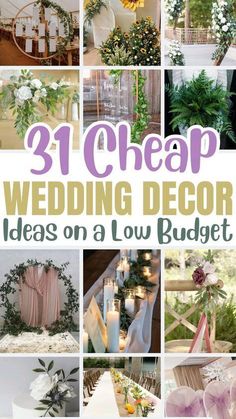 wedding decor ideas on a low budget